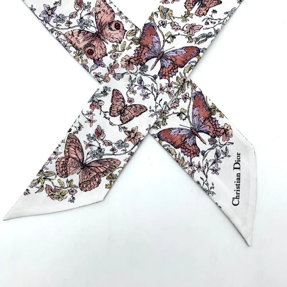 Dior purple mulberry silk scarf